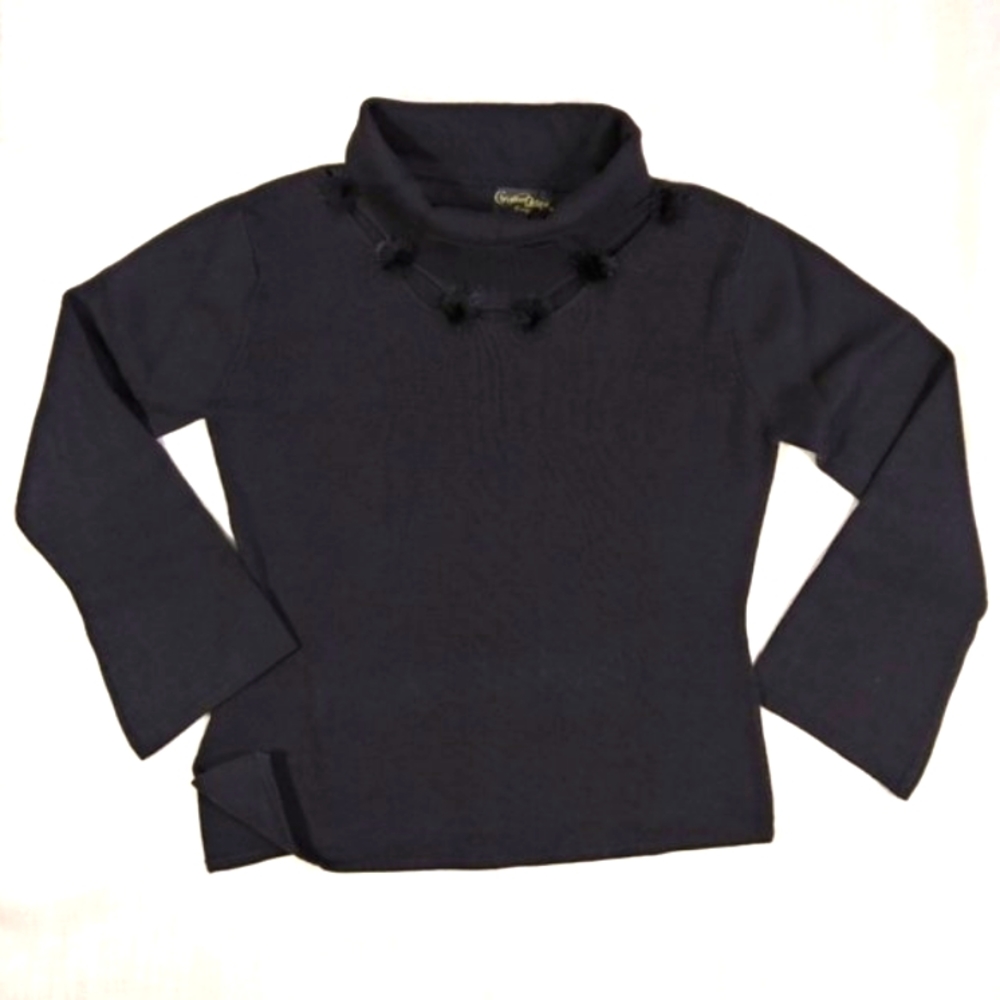Christine Phillipe Cowl Neck Sweater with Pompoms!